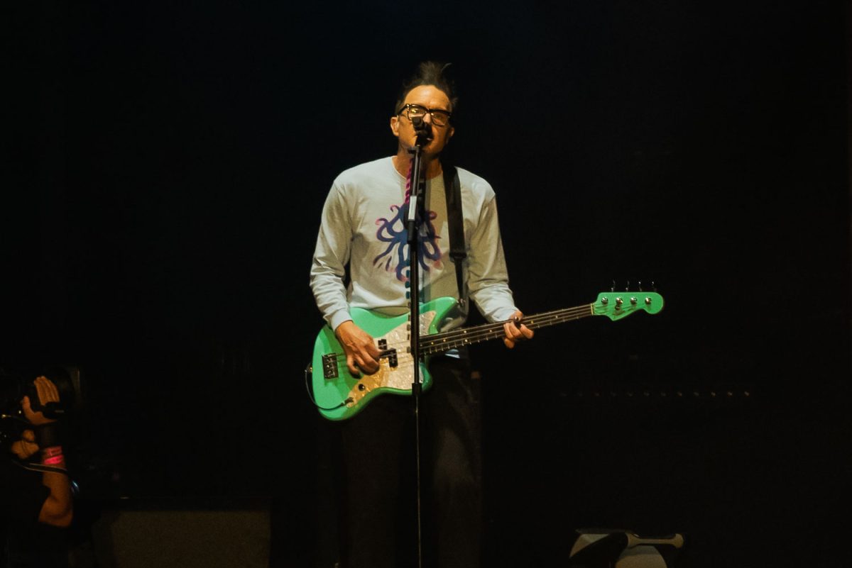 Blink-182's Mark Hoppus closes out Lollapalooza 2024 alongside his bandmates at the T-Mobile stage in Grant Park on Sunday night.