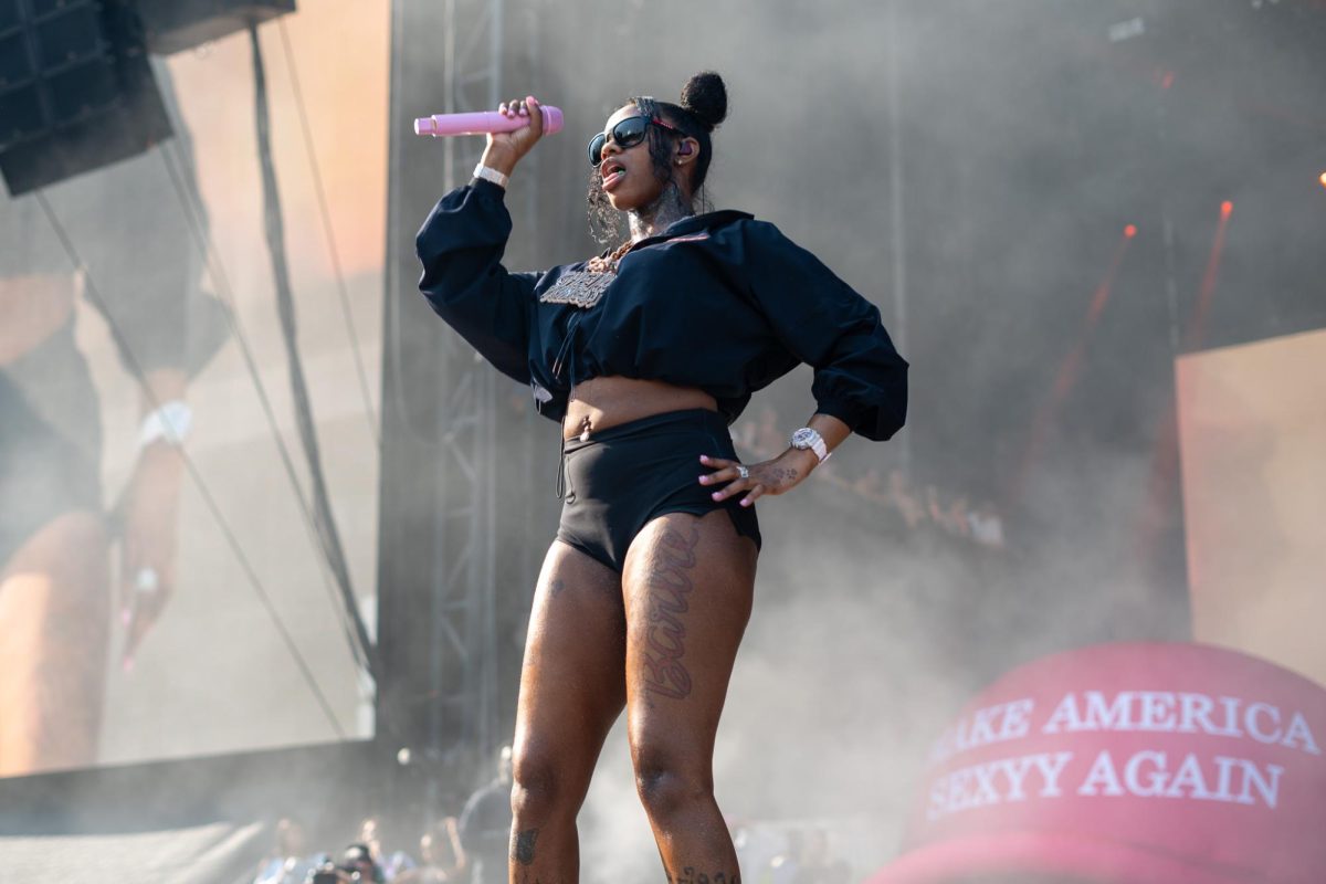 Sexxy Red dances on the stage during her performance at Lollapalooza on Aug. 2. She performed many crowd favorites, including "Get It Sexyy" twice.