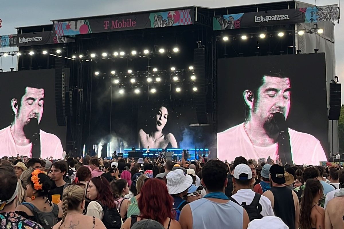 T-Mobile stage audience gather to view performance from Deftones on Saturday.