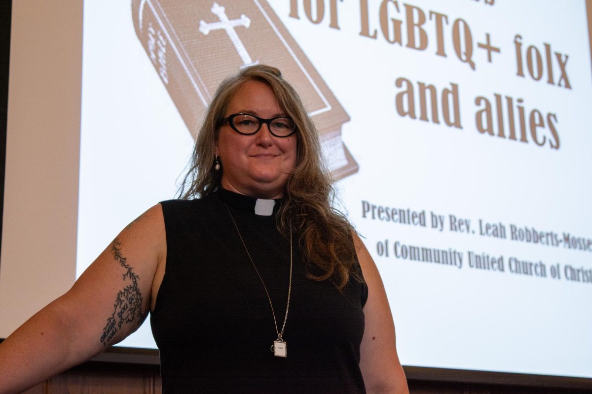 Rev. Leah Robberts-Mosser, the Lead Pastor at Community United Church of Christ. Rev. Robberts-Mosser recently gave a talk on what the Bible says about the LGBTQ+ community on Sunday, Sept. 15. 