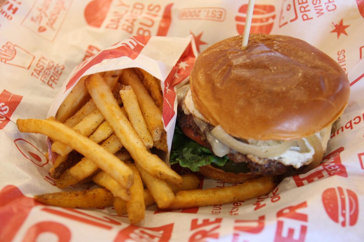 A Farmhouse burger and cajun fries from newly opened Epic Burger located on S. Neil Street in Champaign.