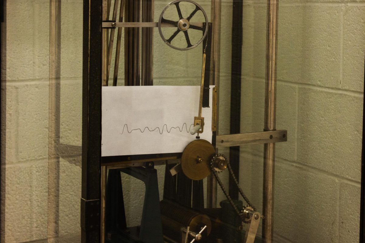 The Mechanical Fourier Synthesizer located on the second floor of Altgeld Hall.