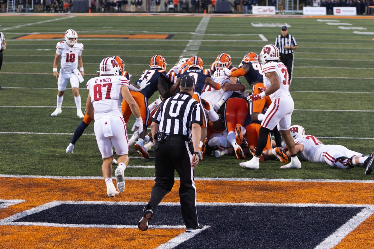 Illinois played Wisconsin at Memorial Stadium for Hoemcoming on Oct. 21, 2023. The match ended in defeat for the at home Illini with an end score of 25-21 in favor of the Badgers.