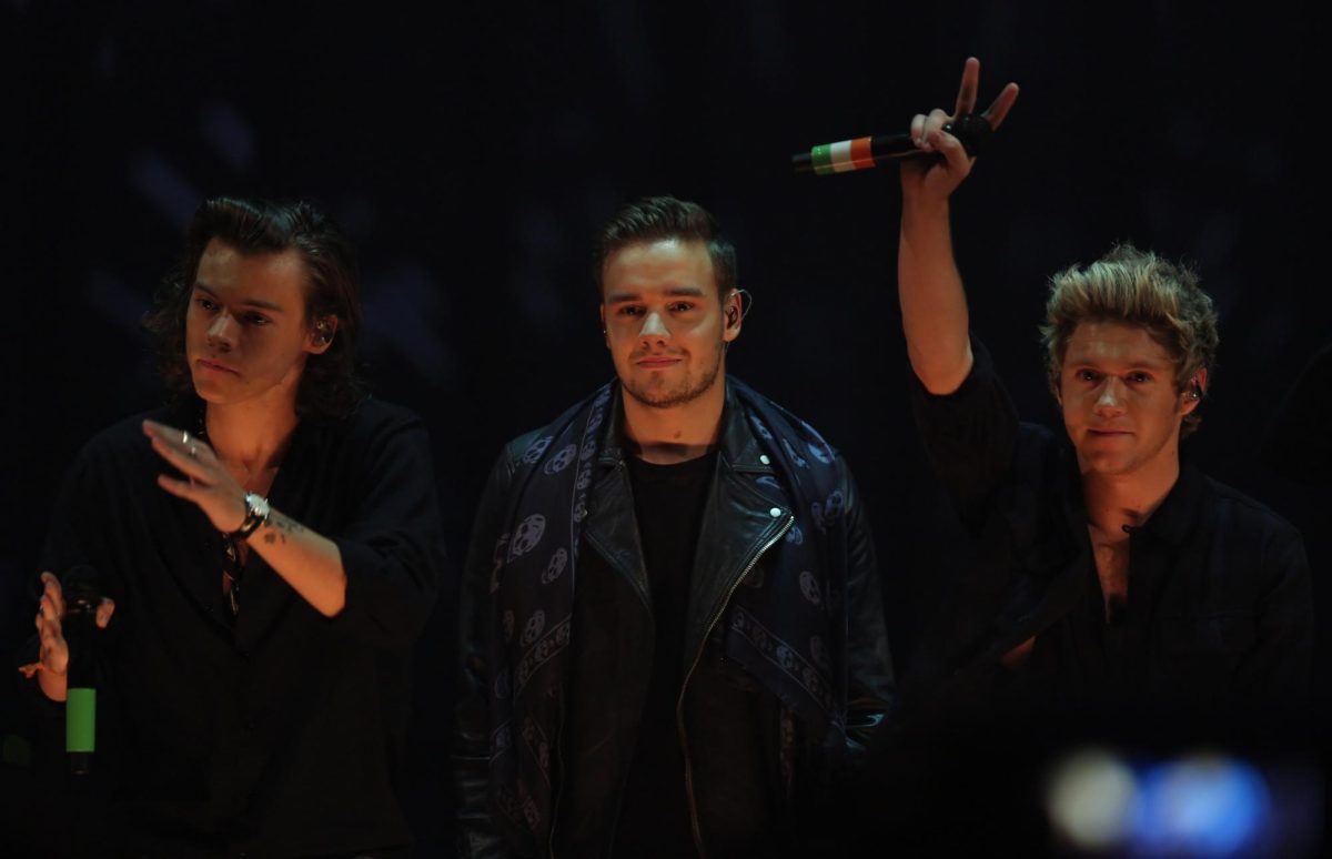 Harry Styles (left), Liam Payne (center) and Niall Horan (right) perform on Nov. 8, 2014.