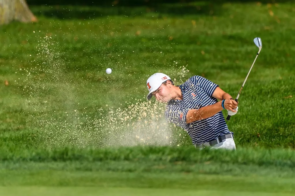 Jackson Buchanan during Round 1 of the 2023 OFCC/Fighting Illini Invitational .