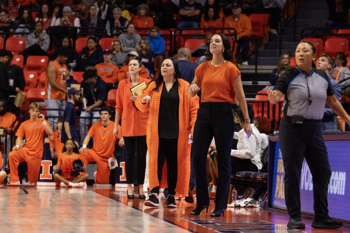 Head coach Shauna Green calls out a play in a game against No. 19 Florida State on Nov. 3.