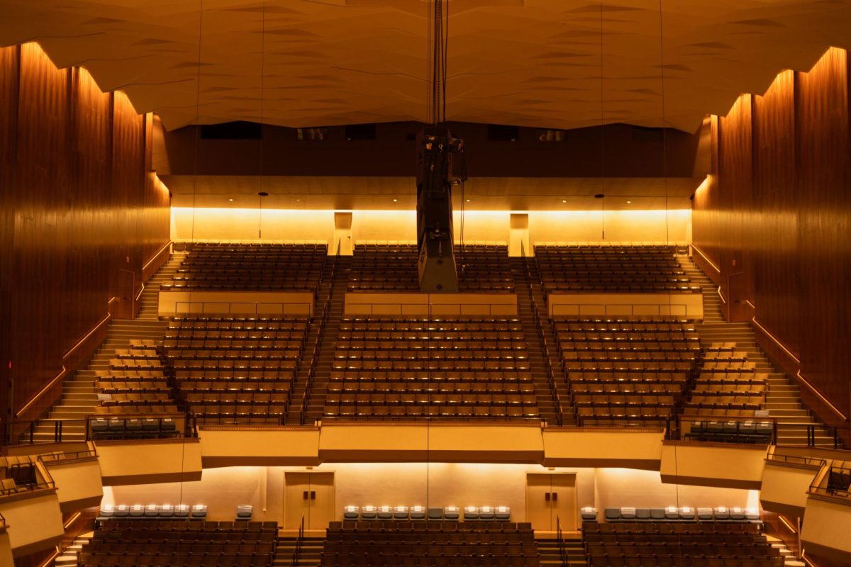 The interior of the Foellinger Great Hall showcases the intricate architecture of the space on Oct. 30.