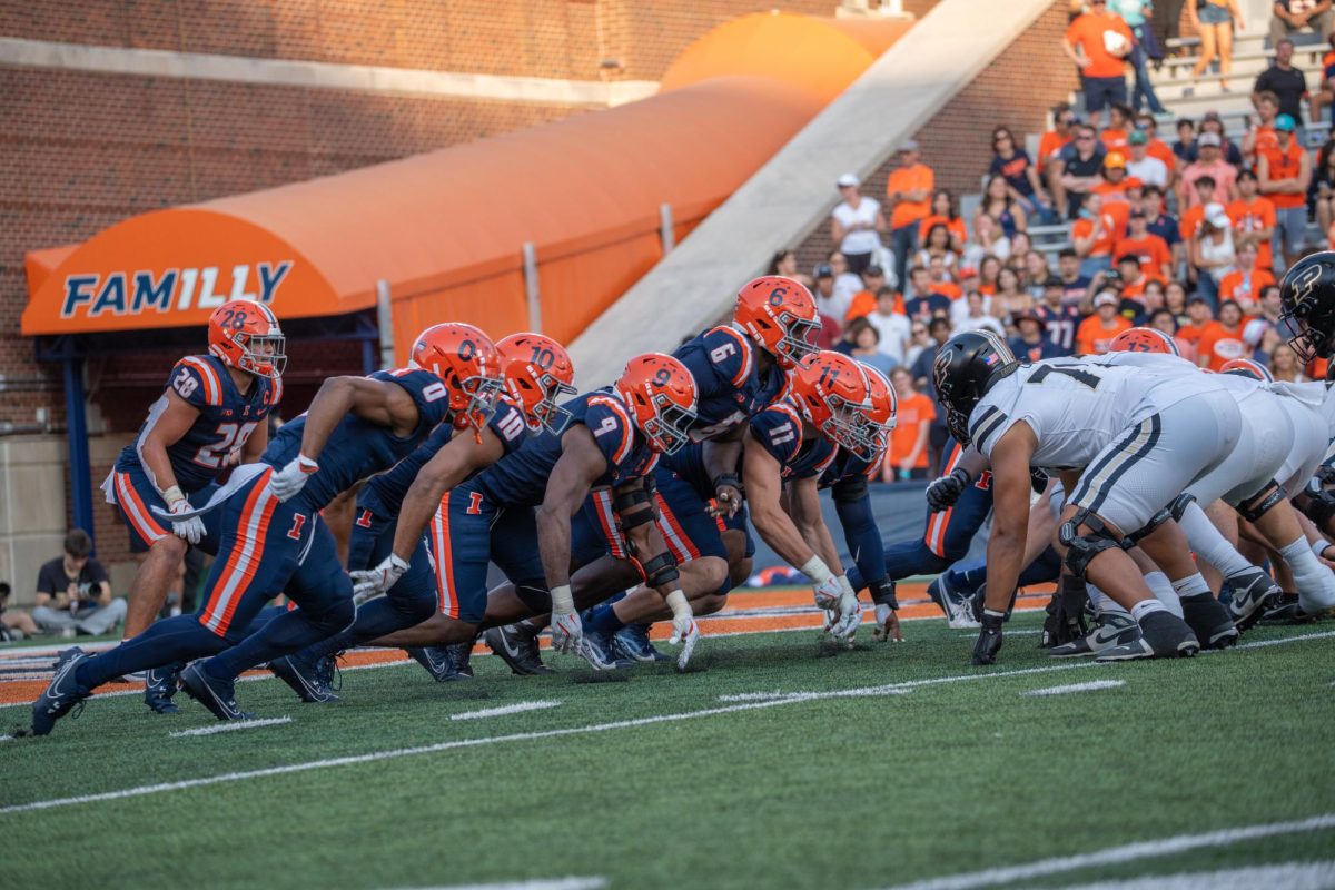 Illinois’ special teams take off against Purdue on Oct. 12.