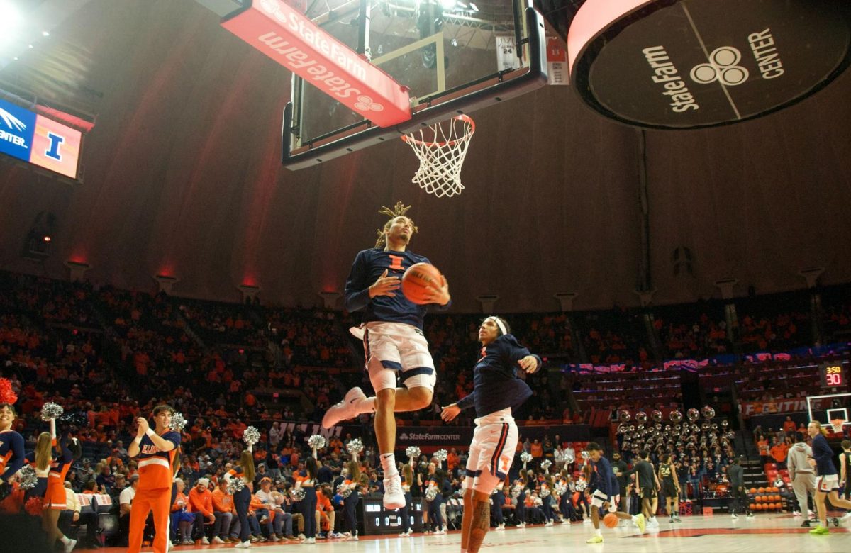 Sophomore guard Dra Gibbs-Lawhorn puts up a reverse layup during pregame warmups before a game against Oakland on Nov. 13.