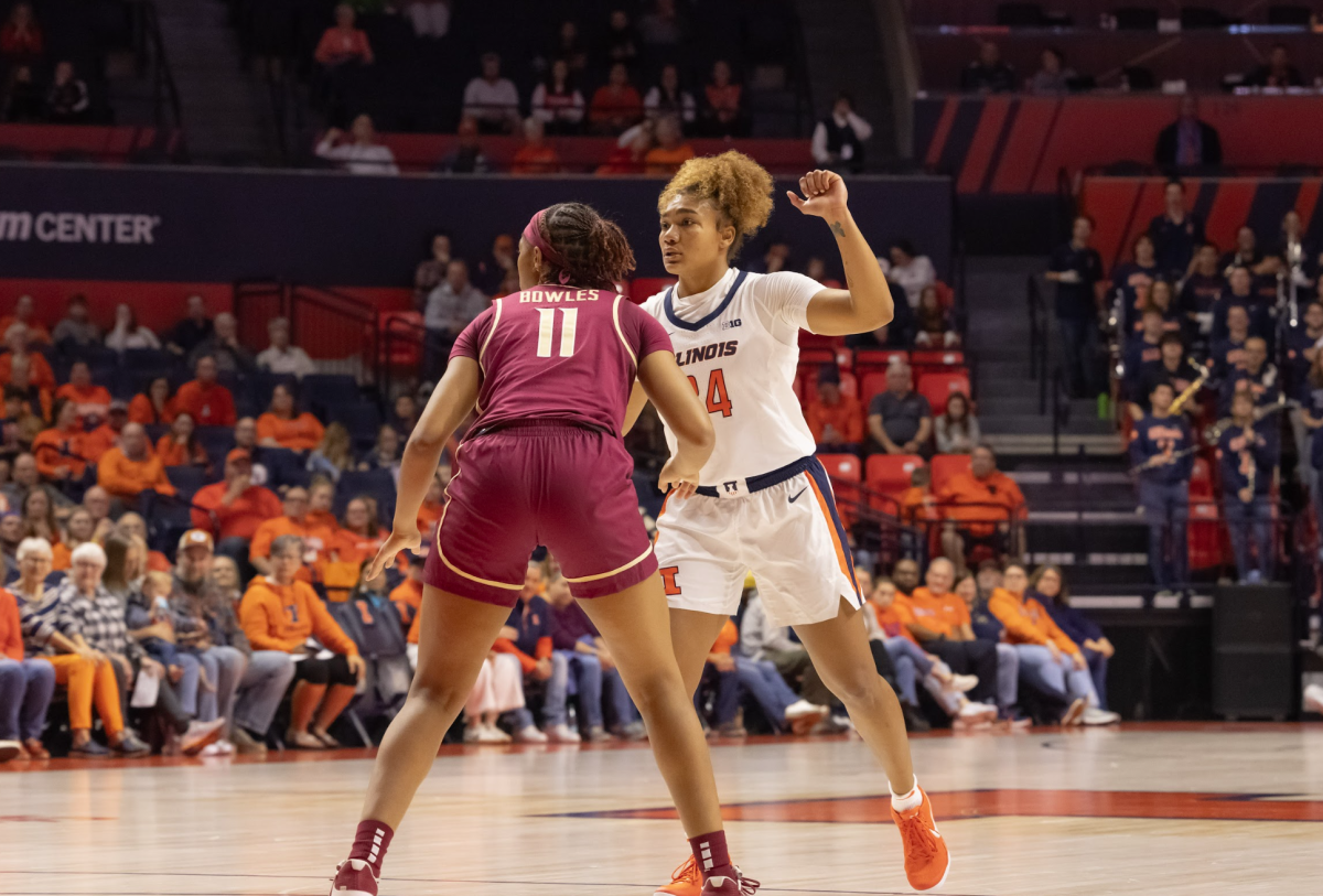 Senior guard Adalia McKenzie waiting for an inbound pass against Florida State on Nov. 3.