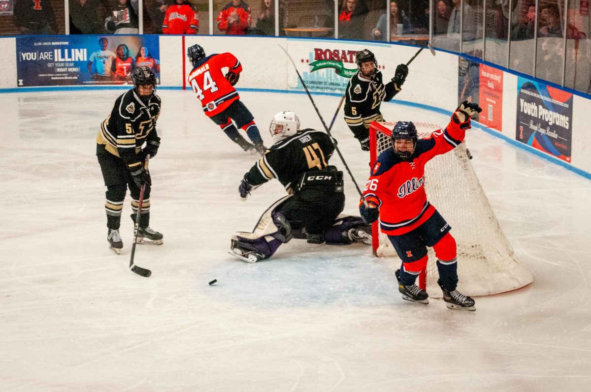 Senior forward Bailey McCarthy celebrates a goal during a match against Purdue Northwest on Dec. 1, 2023. 