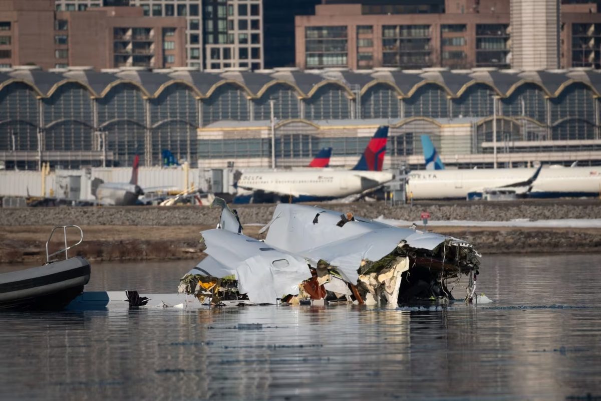 The wreckage of the American Airlines plane in the Potomac River in Washington, Thursday. (Photo Courtesy of U.S. Coast Guard / Brandon Giles)