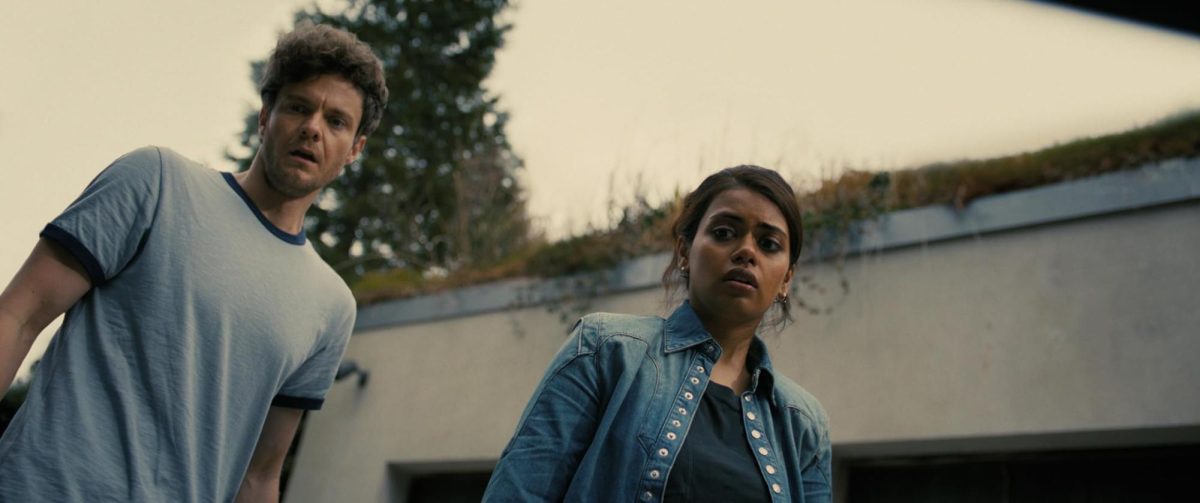 Megan Suri and Jack Quaid in Companion (2025).