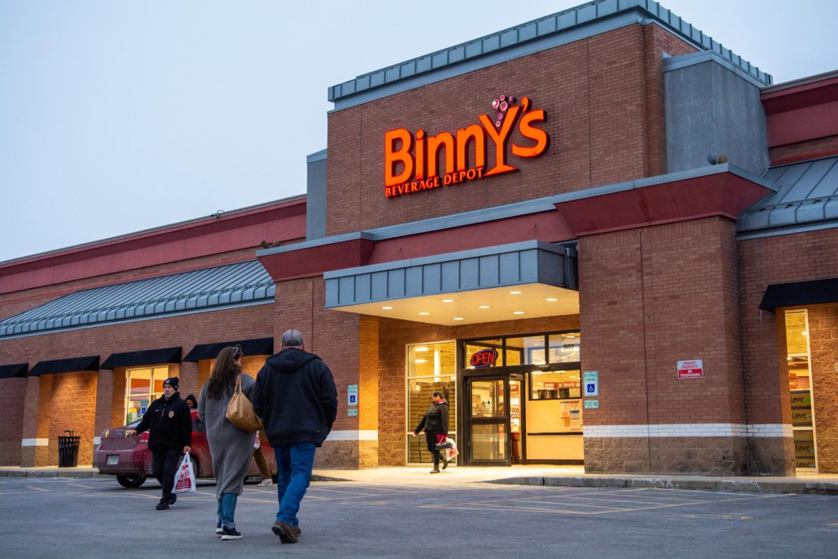 Binny's Beverage Depot sits on W Town Center Blvd. in Champaign on Feb. 14. The liquor store carries a wide variety of alcoholic beverages.