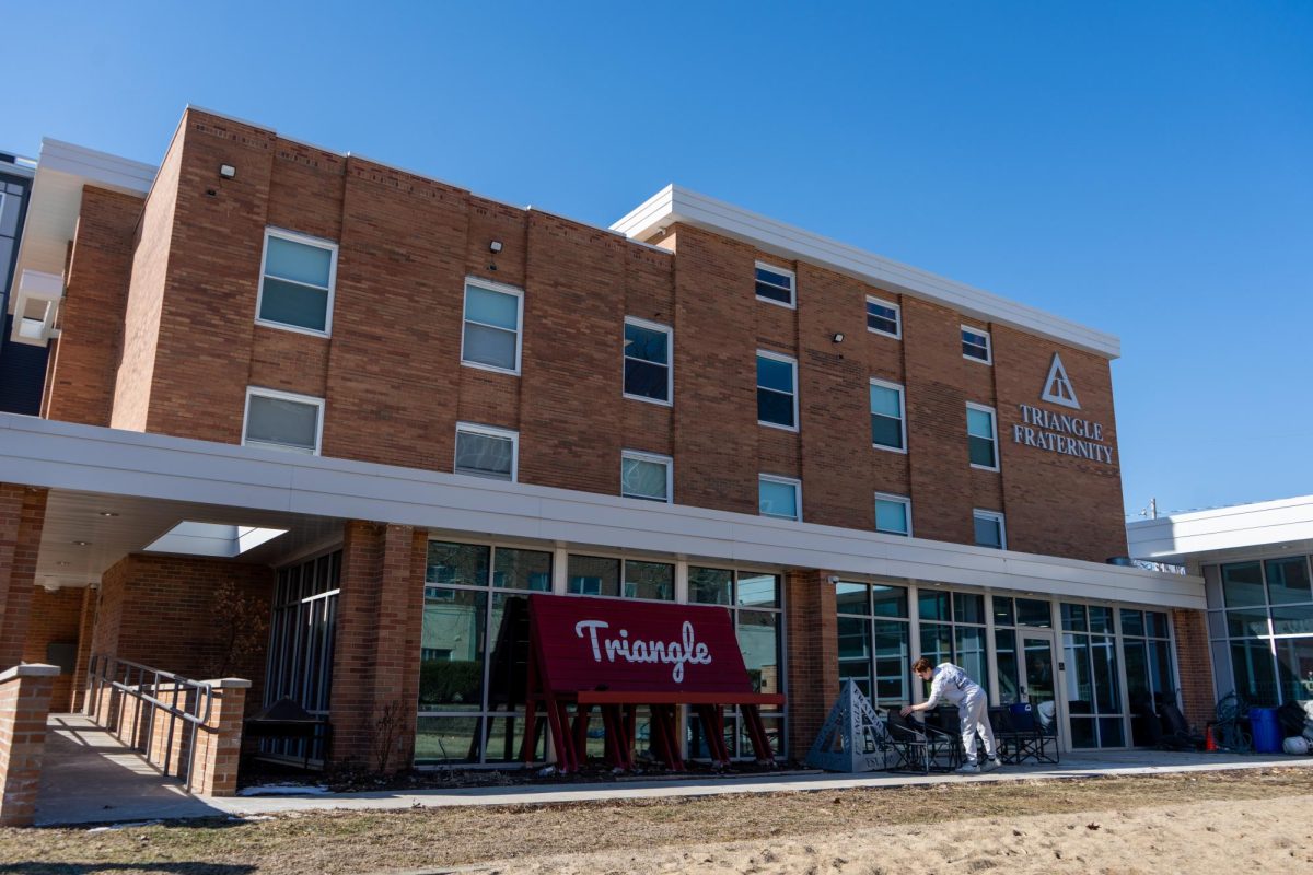 The Triangle fraternity house sprawls a massive area on  E. Daniels St. on Feb. 22.