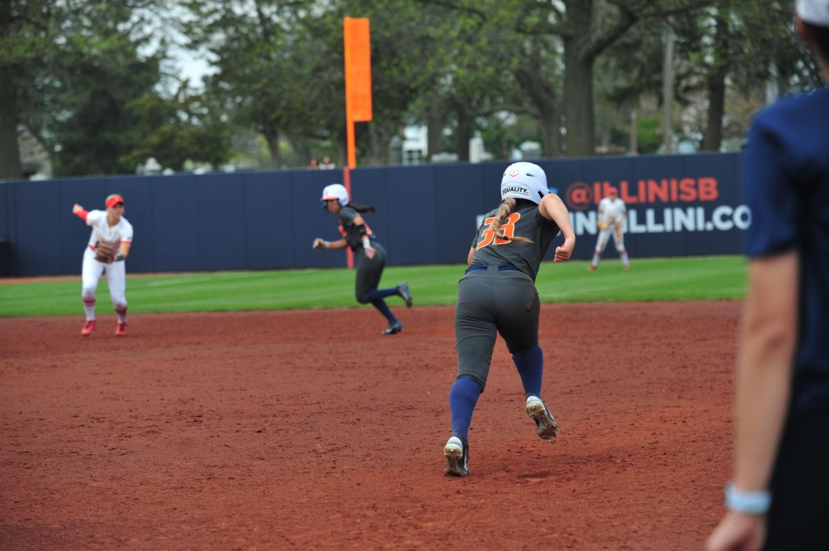 Redshirt sophomore utility player Yazzy Avila runs to second base during a game against Ohio State on April 15, 2023. 