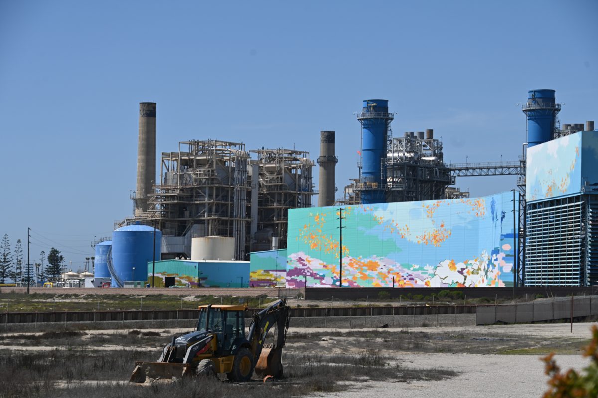 AES Huntington Beach, pictured on the bright and sunny morning of Friday, March 21.