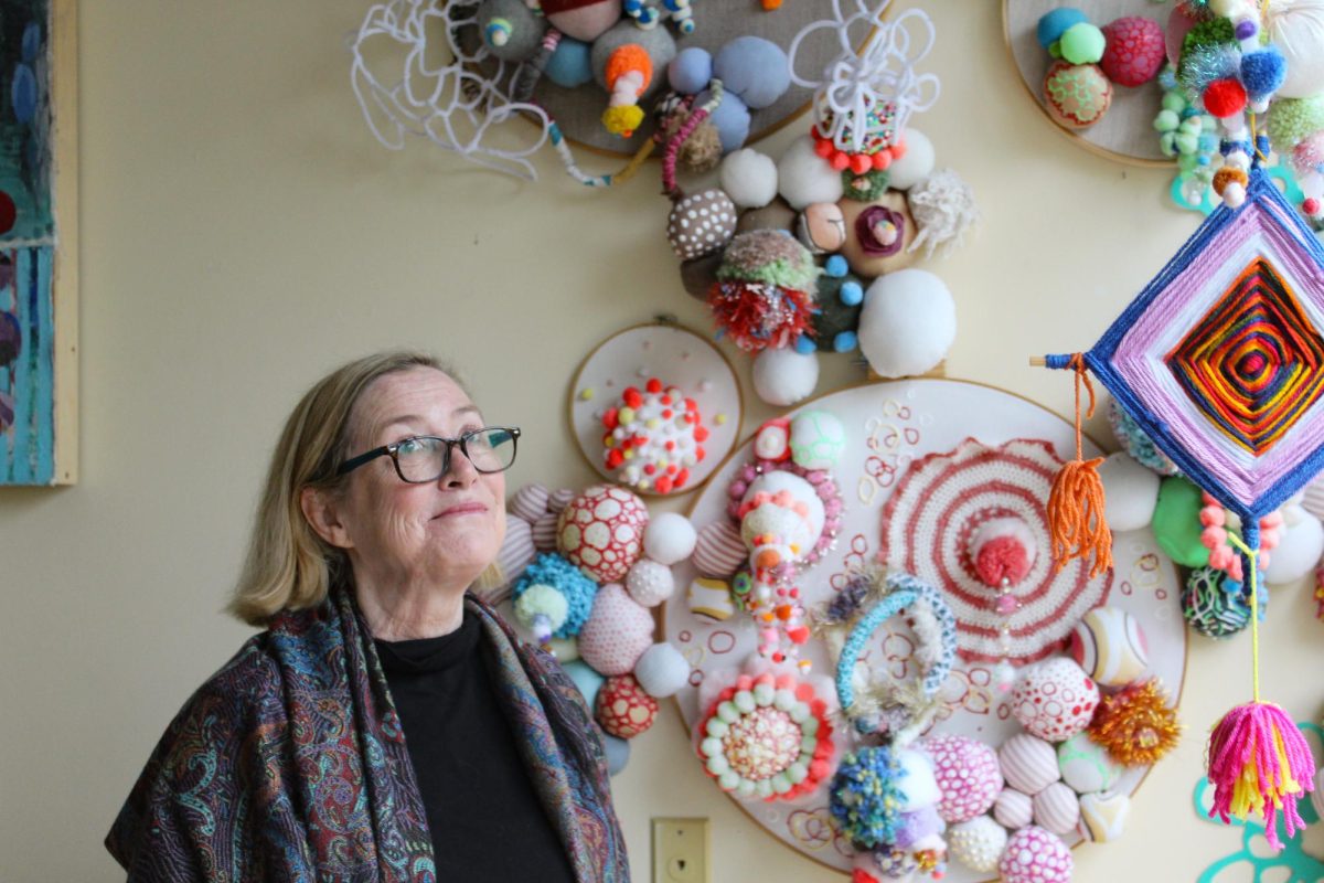 Kathryn Fitzgerald stands in Amara Arts & Yoga on March 29.