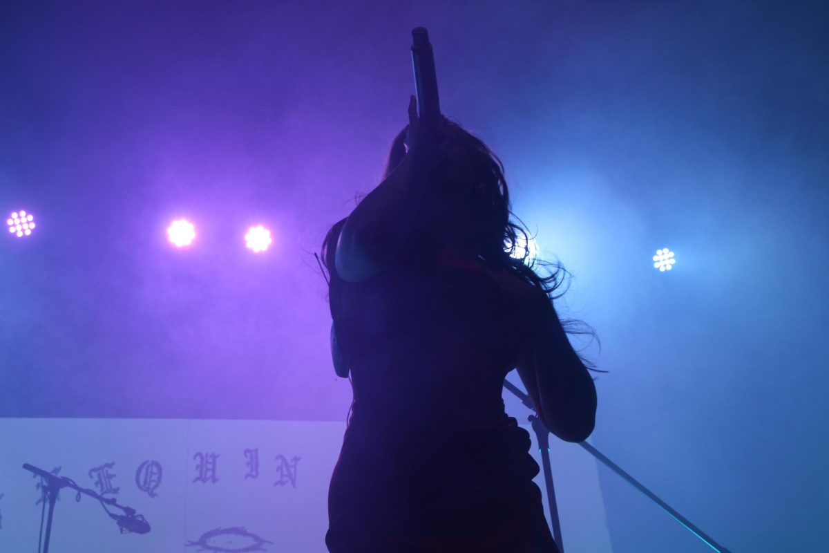 Marisa Dabice, lead singer and guitarist of Mannequin Pussy, performs at The Canopy Club on Thursday night. Mannequin Pussy is a Philadelphia-based alternative rock band founded in 2010.