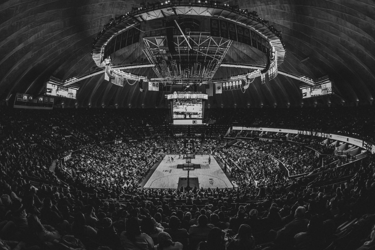 State Farm Center buzzes with energy as passionate fans rally behind the Illini during the second half of their game against Maryland on Jan. 23, 2025.
