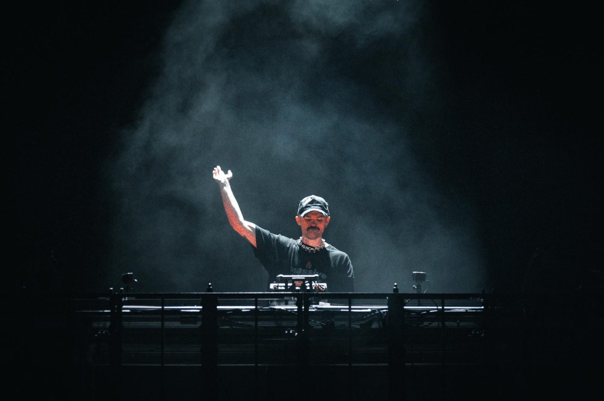 Dom Dolla performs at Perrys stage on Thursday. The stage was dubbed 'Dollapalooza' for the day, featuring several electronic sets.