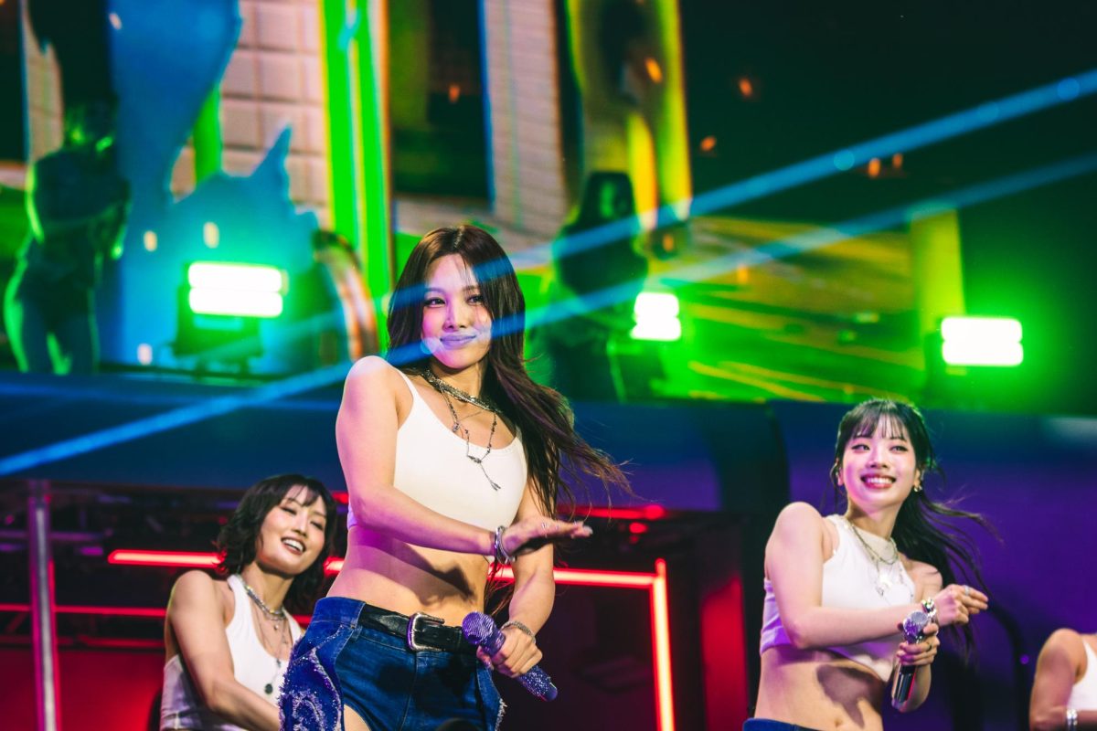 TWICE performs at Bud Light stage at Lollapalooza. Crowds packed the venue to see the 9-member girl group in what was an electrifying, feel-good performance. 