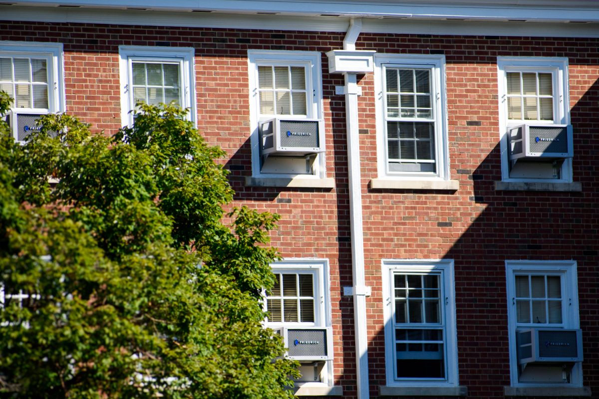 External air conditioning units cool rooms inside Allen Hall on Sept. 8. The residence hall has been sporting window air conditioning units since Fall 2024.