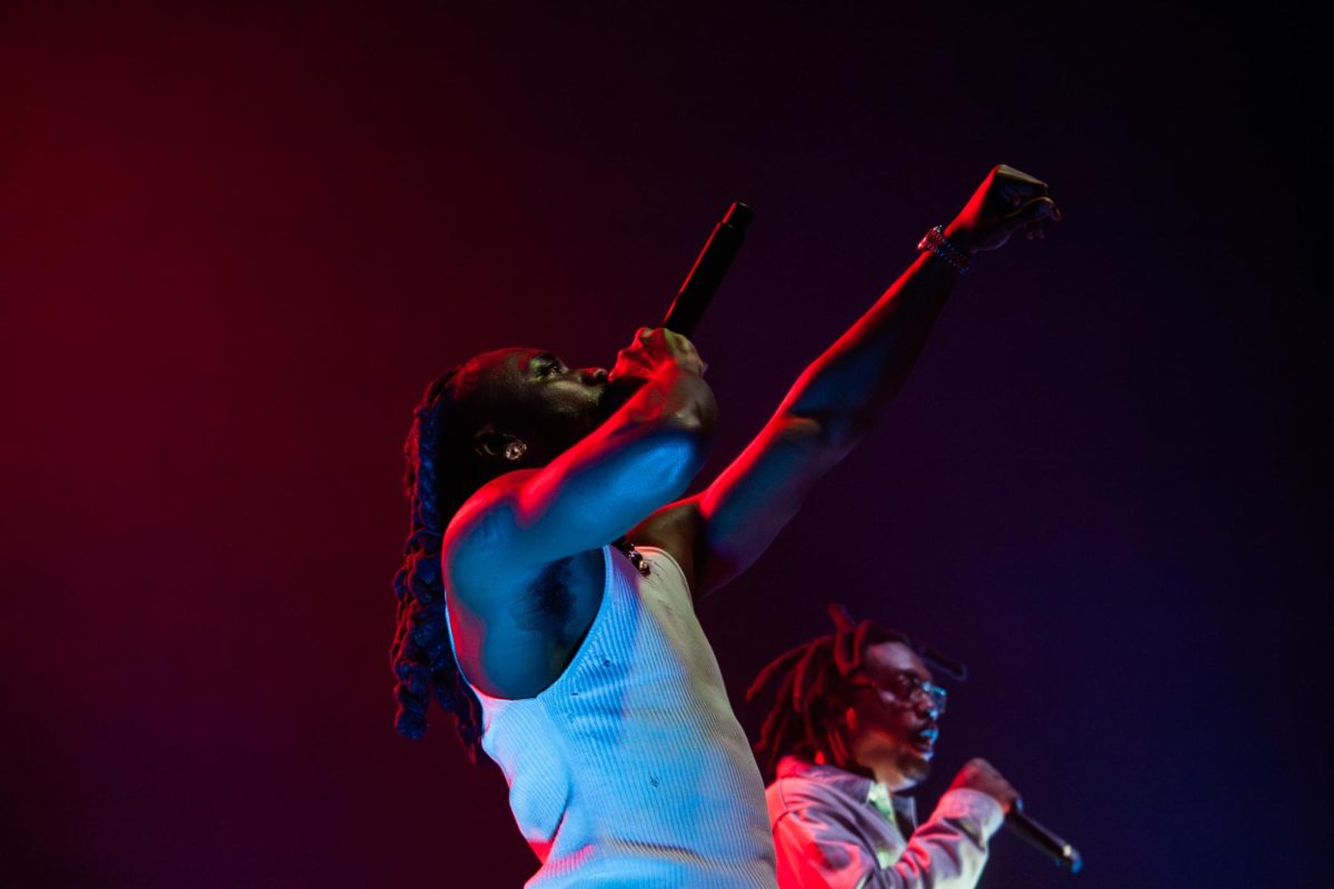 Johnny Venus and Doctur Dot, the duo that make up Earthgang, perform for fans at The Canopy Club on Sept. 20.