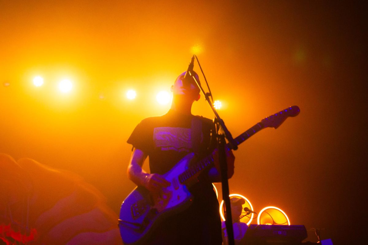 Otis Pavlovic, lead singer of Australian alternative band Royel Otis, performs with the band during the 2024 Pygmalion festival at The Canopy Club on Sept. 19, 2024.