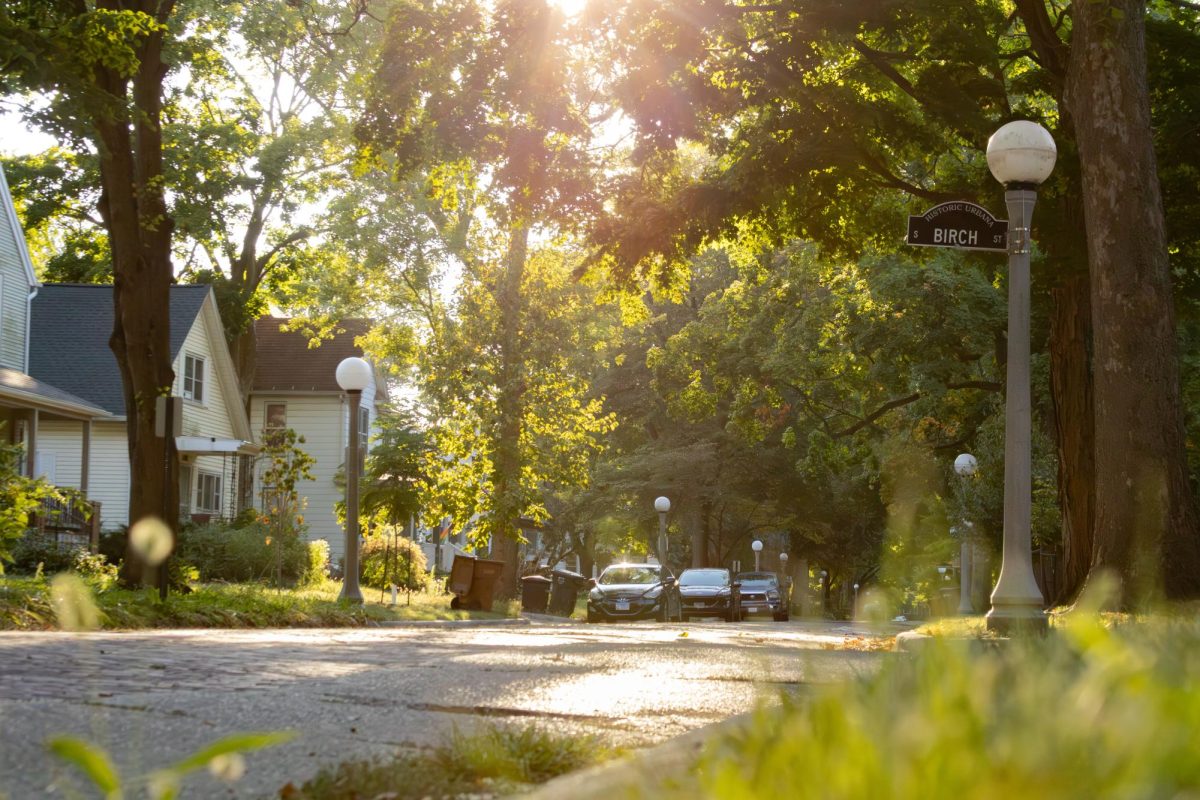West High Street in Urbana is shaded by trees and lined with brick paving on Sept. 15. West Urbana, which borders the University’s campus, is
home to long-time residents of Champaign-Urbana and student renters.