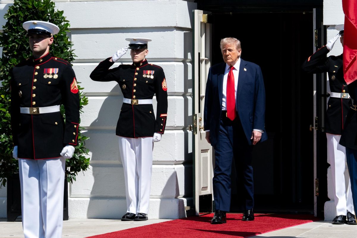 President Donald Trump exits the White House on Sept. 3. Trump has threatened to deploy the National Guard in Chicago.