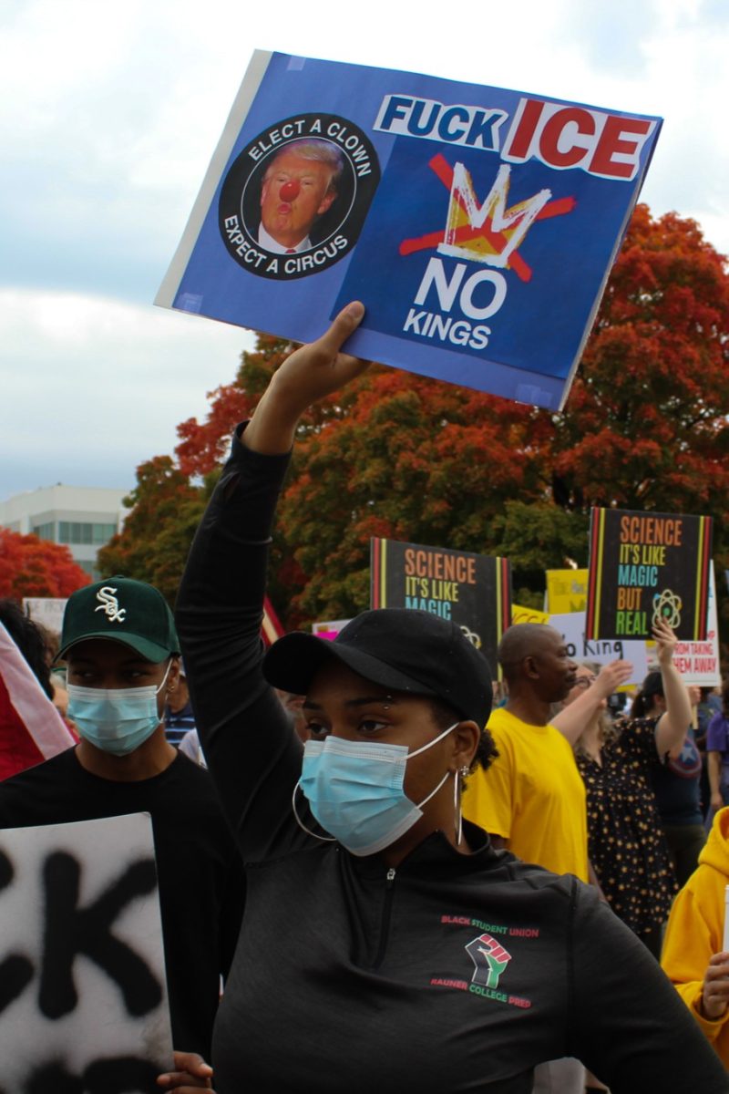 Protestors show up with creative and striking signs for the march. 