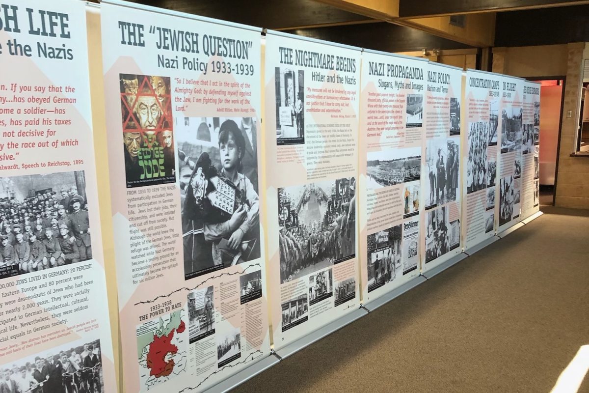 “Courage to Remember,” an international traveling Holocaust exhibit, is currently on display at the Market Place Shopping Center in Champaign. The exhibit is free and open to the public through Nov. 1.