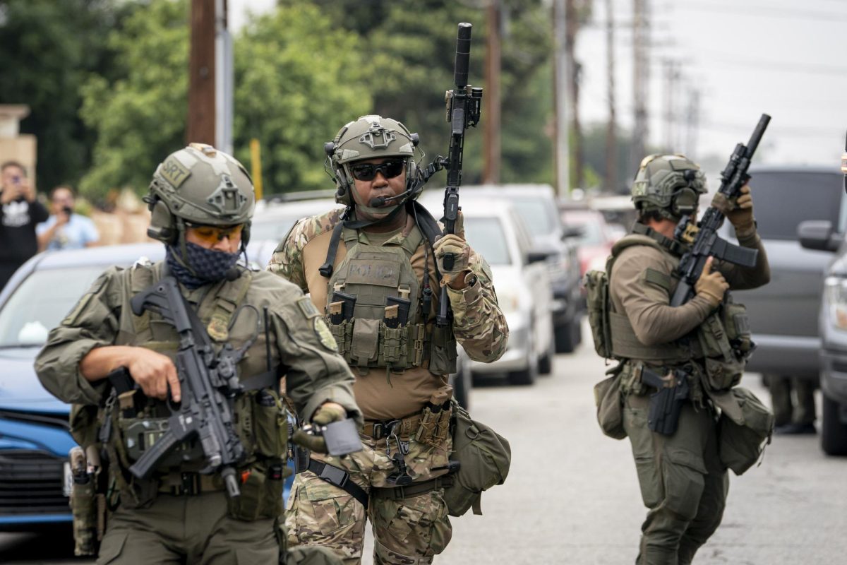 U.S. Immigration and Customs Enforcement conduct operations in Los Angeles on June 12. Urbana Mayor DeShawn Williams confirmed federal agents have operated in Urbana over the last several weeks.
