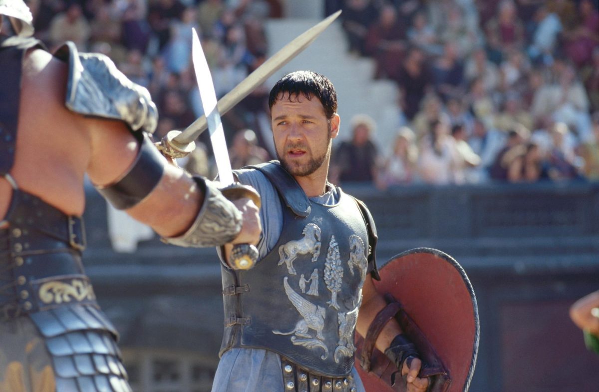 Russell Crowe takes on the role of Maximus in "Gladiator" (2000).