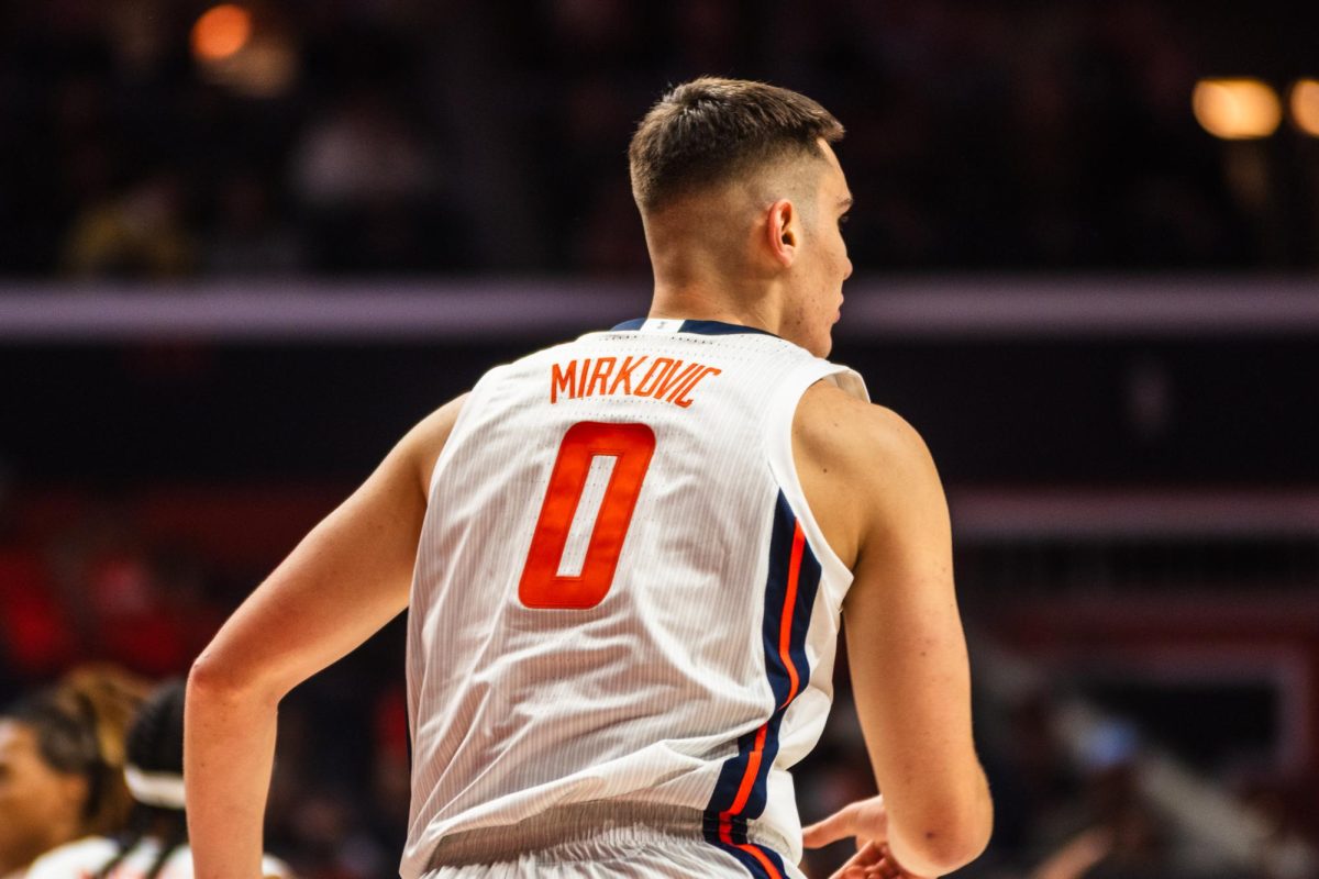 Freshman forward David Mirković in Illinois' 113-55 win over Jackson State