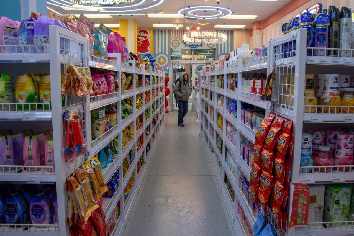 Products line the aisles of the newly-opened Ebisu Life Store on Dec. 10. The Japanese lifestyle chain sells various international goods.