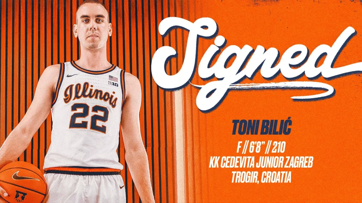 Illinois athletics graphic announcing Bilić’s commitment.