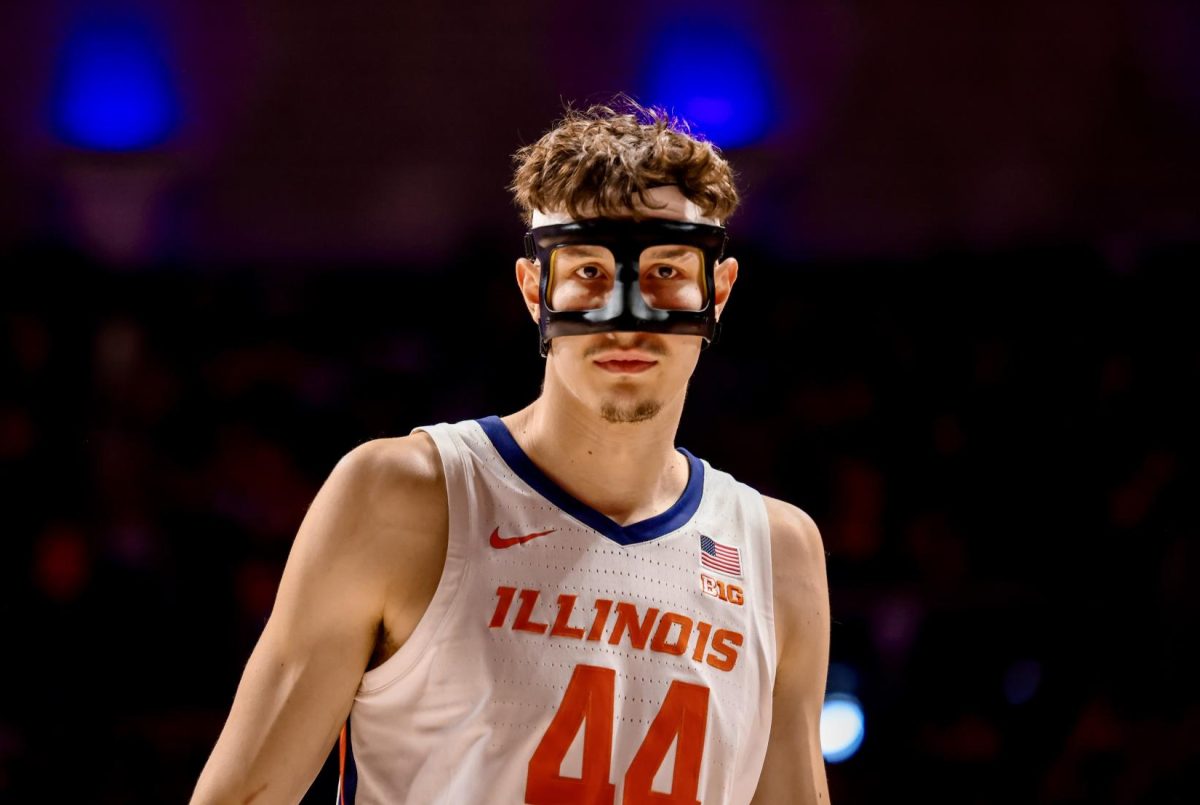 Junior center Zvonimir Ivišić during the second half of Illinois' Jan. 17 victory over Minnesota at State Farm Center.