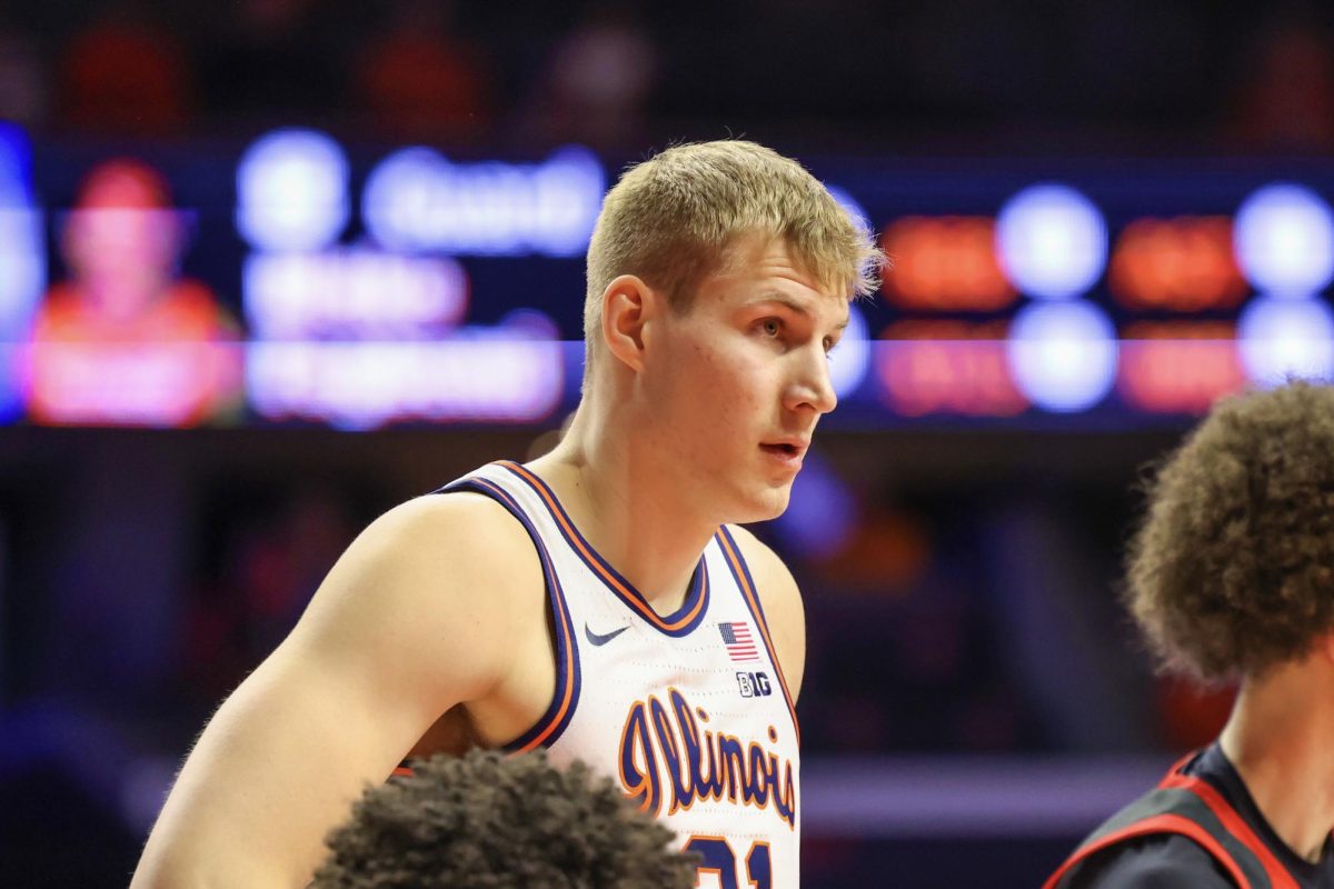 Redshirt freshman Jason Jakstys during Illinois' Jan. 21 win over Maryland at State Farm Center.
