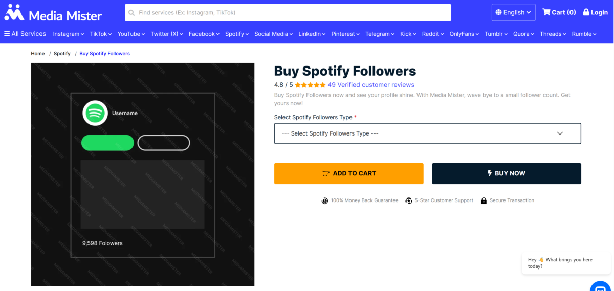 Buy Spotify Followers Media Mister