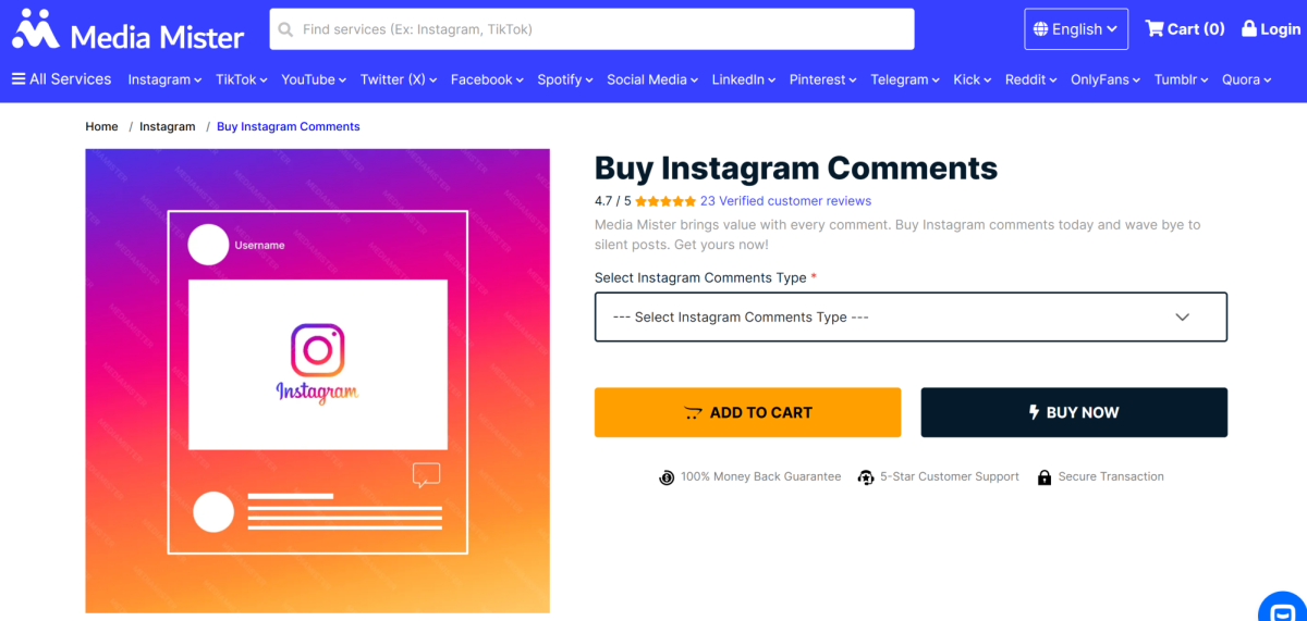 buy instagram comments media mister