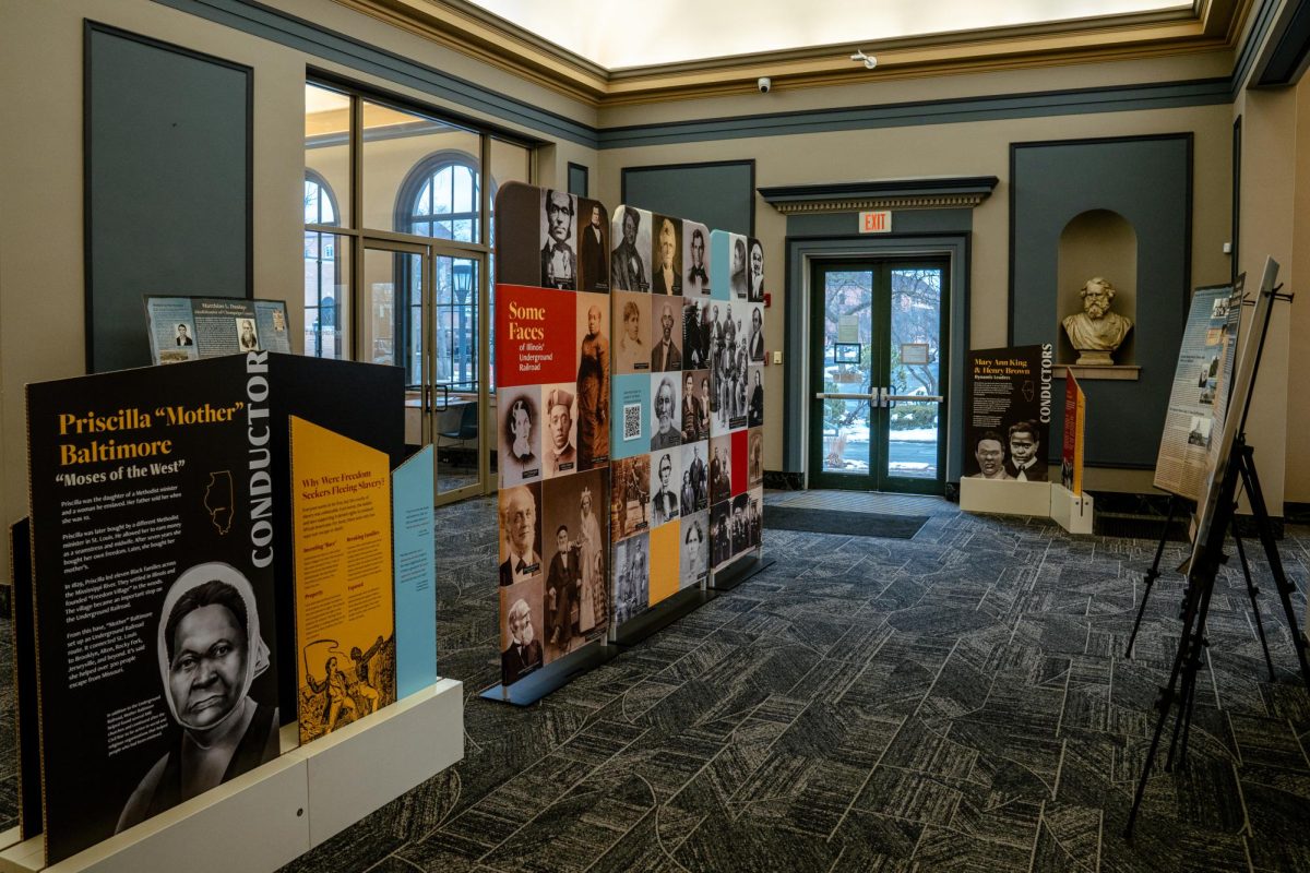 The Journey to Freedom exhibit in the Urbana Free Library on Feb. 6.