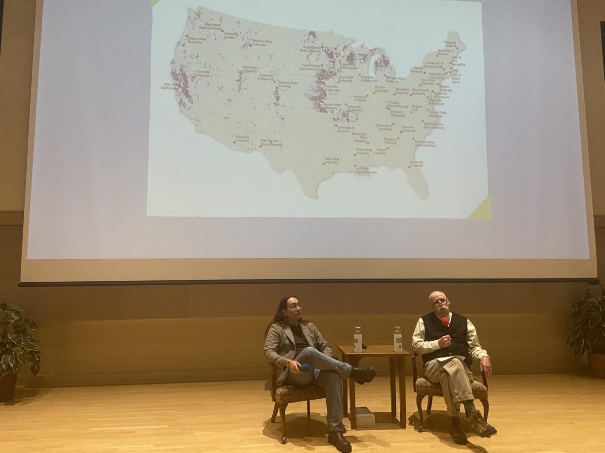 Tristan Ahtone, member of the Kiowa Tribe, served as the guest speaker for the second lecture in the Sawyer Seminar series, “At Risk U: the Past, Present & Future of Academic Freedom.” The event took place Thursday at the Spurlock Museum.
