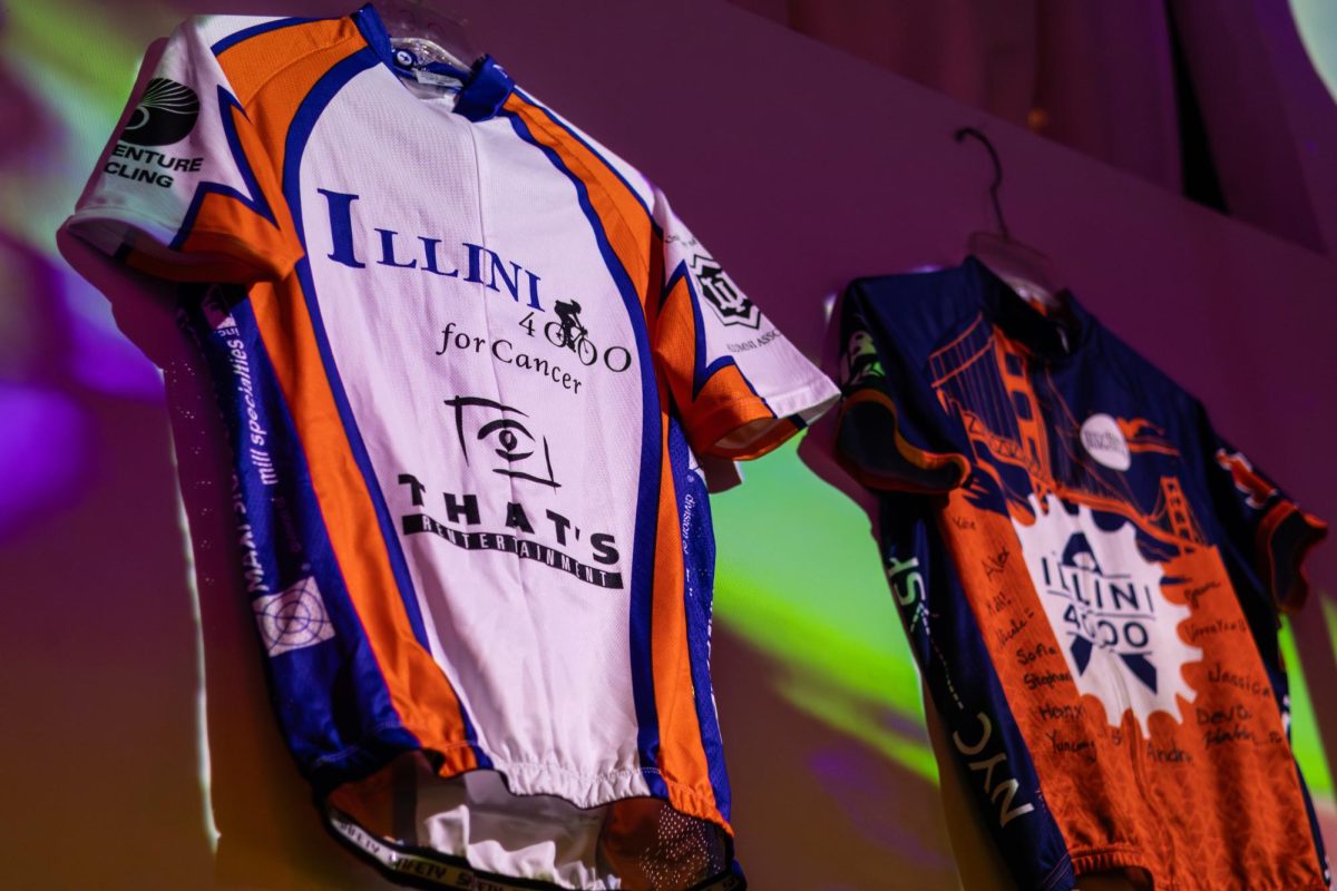 Gallery Art Bar in Urbana hosts the Illini 4000's portrait gallery that showcases a window into the American cancer experience on March 12. The gallery showcased a series of interviews from over 15 years and the result of hundreds of conversations with strangers Illini 4000 has met on the side of the road as they've biked across the country, year after year.