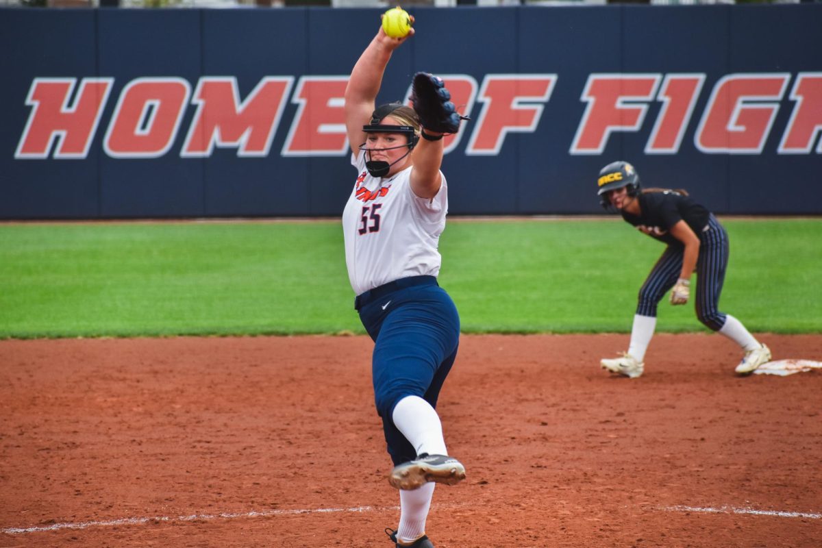 Sophomore right-hander Danika Frazier pitches against Danville on Sept. 21, 2024.