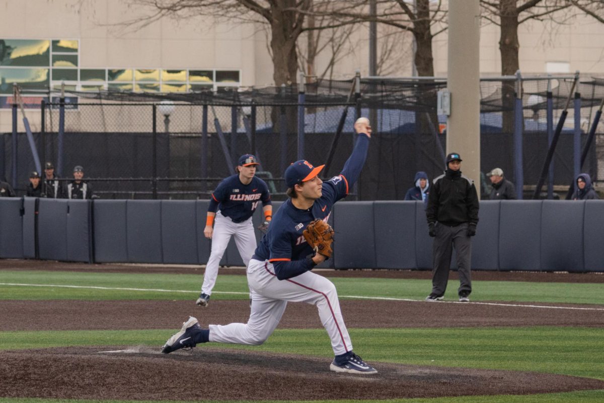 Junior Pitcher Tore Indomenico pitches during a game against Lindenwood on Feb. 25. 