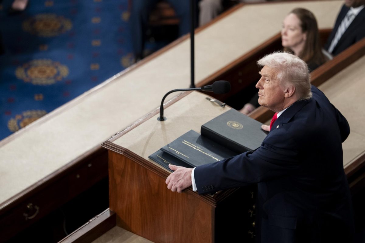 President Donald Trump delivers his State of the Union address on Feb. 24, on the House floor of the U.S. Capitol in Washington, D.C.