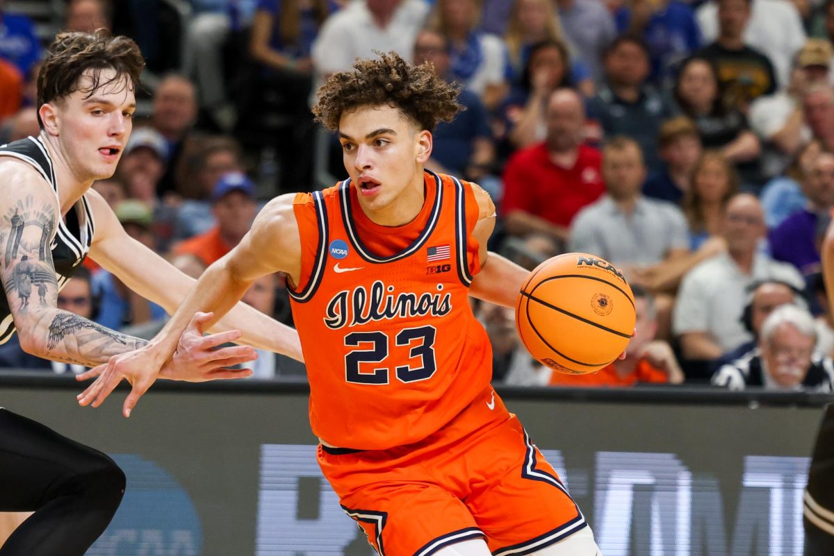 Freshman guard Keaton Wagler drives to the basket in the second round of the NCAA tournament on March 21.