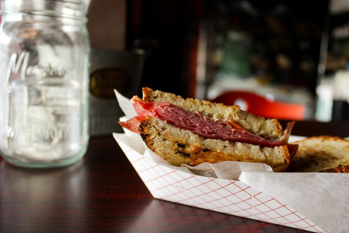 The grilled salami sandwich sits on a table in the Bread Company on 706 S. Goodwin Ave in Urbana on Feb. 19. The Bread Company has 20 different sandwiches on their menu, and offers both cold and grilled options.